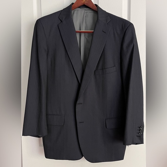 Tom James, Men’s custom made wool suit, fits 2XL - Picture 1 of 12